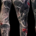 Фото черно красной тату 15.06.2019 №039 - black red tattoos photo - tatufoto.com