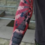 Фото черно красной тату 15.06.2019 №043 - black red tattoos photo - tatufoto.com