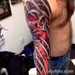 Фото черно красной тату 15.06.2019 №053 - black red tattoos photo - tatufoto.com