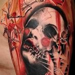 Фото черно красной тату 15.06.2019 №061 - black red tattoos photo - tatufoto.com
