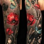 Фото черно красной тату 15.06.2019 №078 - black red tattoos photo - tatufoto.com