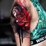 Фото черно красной тату 15.06.2019 №080 - black red tattoos photo - tatufoto.com