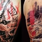 Фото черно красной тату 15.06.2019 №088 - black red tattoos photo - tatufoto.com