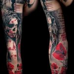 Фото черно красной тату 15.06.2019 №149 - black red tattoos photo - tatufoto.com