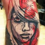 Фото черно красной тату 15.06.2019 №292 - black red tattoos photo - tatufoto.com