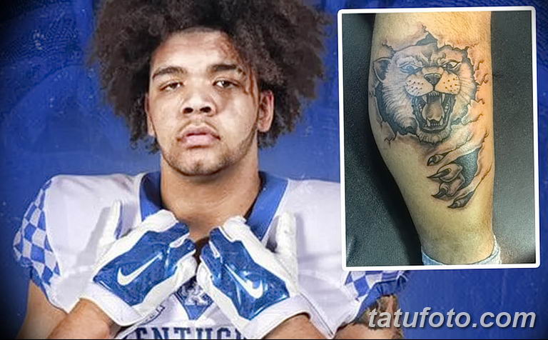 Игрок в американский футбол из Кентукки сделал татуировку с диким котом - фото 1