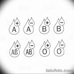 Фото Эскиз тату Группа крови 15.07.2019 №008 - Sketch tattoo blood type - tatufoto.com 1