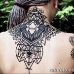 Фото орнамент на шее тату 10.07.2019 №007 - neck tattoo - tatufoto.com