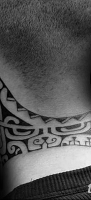 Фото орнамент на шее тату 10.07.2019 №008 — neck tattoo — tatufoto.com