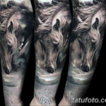 Фото пример тату с лошадью 24.07.2019 №001 - horse tattoo - tatufoto.com