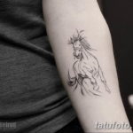 Фото пример тату с лошадью 24.07.2019 №003 - horse tattoo - tatufoto.com