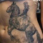 Фото пример тату с лошадью 24.07.2019 №022 - horse tattoo - tatufoto.com