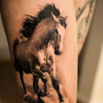 Фото пример тату с лошадью 24.07.2019 №028 - horse tattoo - tatufoto.com