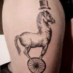 Фото пример тату с лошадью 24.07.2019 №034 - horse tattoo - tatufoto.com