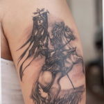 Фото пример тату с лошадью 24.07.2019 №036 - horse tattoo - tatufoto.com