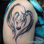 Фото пример тату с лошадью 24.07.2019 №048 - horse tattoo - tatufoto.com