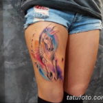 Фото пример тату с лошадью 24.07.2019 №057 - horse tattoo - tatufoto.com