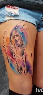 Фото пример тату с лошадью 24.07.2019 №057 — horse tattoo — tatufoto.com