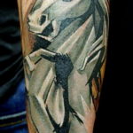 Фото тату белая лошадь 24.07.2019 №003 - white horse tattoo - tatufoto.com
