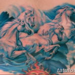 Фото тату белая лошадь 24.07.2019 №015 - white horse tattoo - tatufoto.com