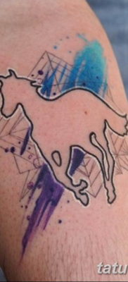 Фото тату белая лошадь 24.07.2019 №025 — white horse tattoo — tatufoto.com