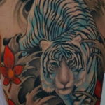 Фото тату белый тигр 28.07.2019 №004 - white tiger tattoo - tatufoto.com