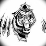 Фото тату белый тигр 28.07.2019 №080 - white tiger tattoo - tatufoto.com