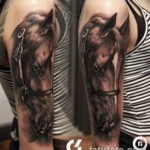 Фото тату голова лошади 24.07.2019 №011 - horse head tattoo - tatufoto.com