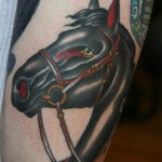 Фото тату голова лошади 24.07.2019 №023 - horse head tattoo - tatufoto.com