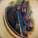 Фото тату голова лошади 24.07.2019 №044 - horse head tattoo - tatufoto.com