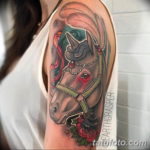 Фото тату голова лошади 24.07.2019 №048 - horse head tattoo - tatufoto.com