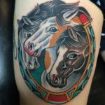 Фото тату голова лошади 24.07.2019 №056 - horse head tattoo - tatufoto.com