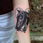 Фото тату голова лошади 24.07.2019 №061 - horse head tattoo - tatufoto.com