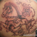 Фото тату лошади на спине 24.07.2019 №027 - horse tattoo on the back - tatufoto.com