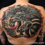 Фото тату лошади на спине 24.07.2019 №030 - horse tattoo on the back - tatufoto.com