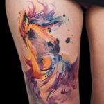 Фото тату лошадь для девушек 24.07.2019 №026 - horse tattoo for girls - tatufoto.com