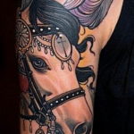 Фото тату лошадь для девушек 24.07.2019 №035 - horse tattoo for girls - tatufoto.com