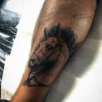 Фото тату лошадь для мужчин 24.07.2019 №055 - horse tattoo for men - tatufoto.com