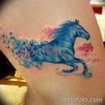 Фото тату лошадь на бедре 24.07.2019 №019 - horse tattoo on thigh - tatufoto.com