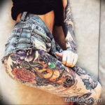 Фото тату лошадь на бедре 24.07.2019 №038 - horse tattoo on thigh - tatufoto.com