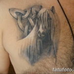 Фото тату лошадь на груди 24.07.2019 №026 - horse tattoo on chest - tatufoto.com