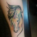 Фото тату лошадь на руке 24.07.2019 №014 - horse tattoo on hand - tatufoto.com