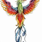 Фото тату птица феникс 18.07.2019 №002 - phoenix bird tattoo - tatufoto.com