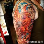 Фото тату птица феникс 18.07.2019 №011 - phoenix bird tattoo - tatufoto.com