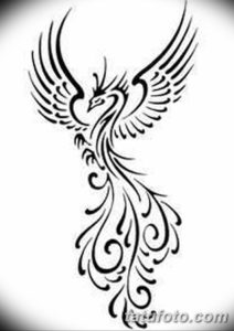 Фото тату птица феникс 18.07.2019 №014 - phoenix bird tattoo - tatufoto.com