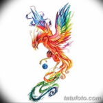 Фото тату феникс акварель 18.07.2019 №011 - tattoo phoenix watercolor - tatufoto.com