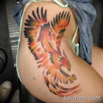 Фото тату феникс для девушек 18.07.2019 №038 - tattoo phoenix for girls - tatufoto.com