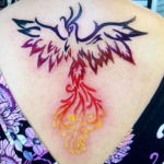 Фото цветное тату феникс 16.07.2019 №010 - color phoenix tattoo - tatufoto.com