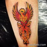 Фото цветное тату феникс 16.07.2019 №012 - color phoenix tattoo - tatufoto.com