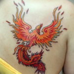 Фото цветное тату феникс 16.07.2019 №016 - color phoenix tattoo - tatufoto.com